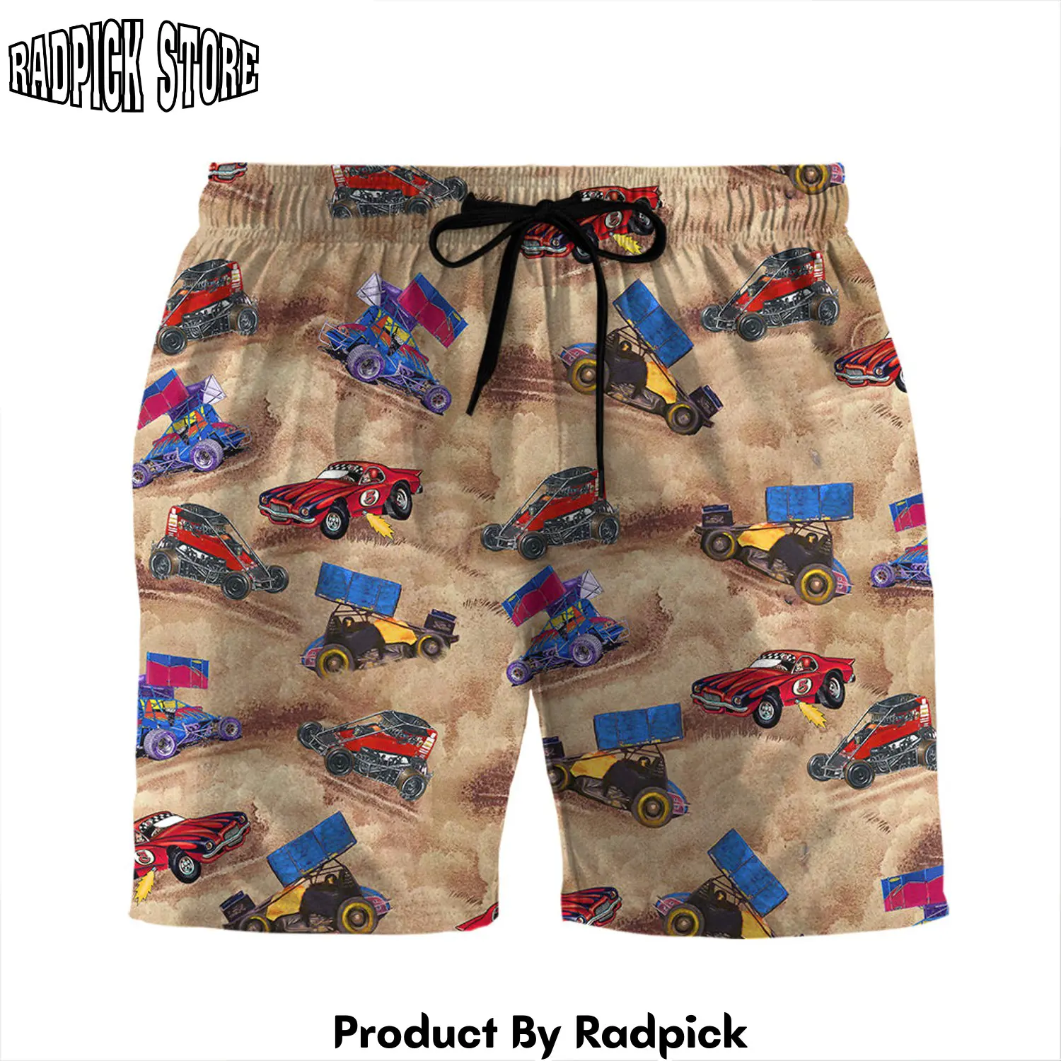 Radpick 3d dirt track racing beach shorts rp631576